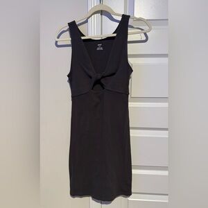 Aerie Charcoal Ribbed Short Dress